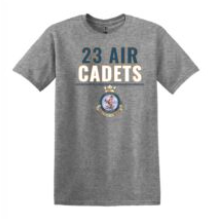Grey 23 Air Cadets crest tee